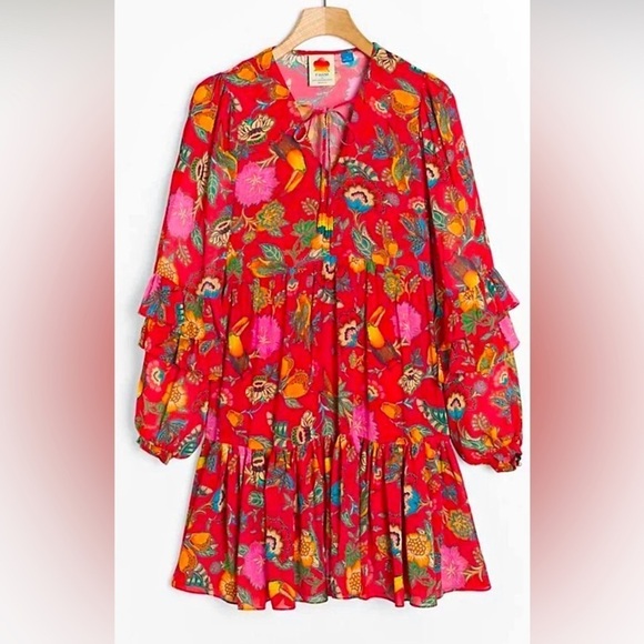 ANTHROPOLOGIE X FARM RIO Jordyn Mini Dress | Size Small - Picture 1 of 8